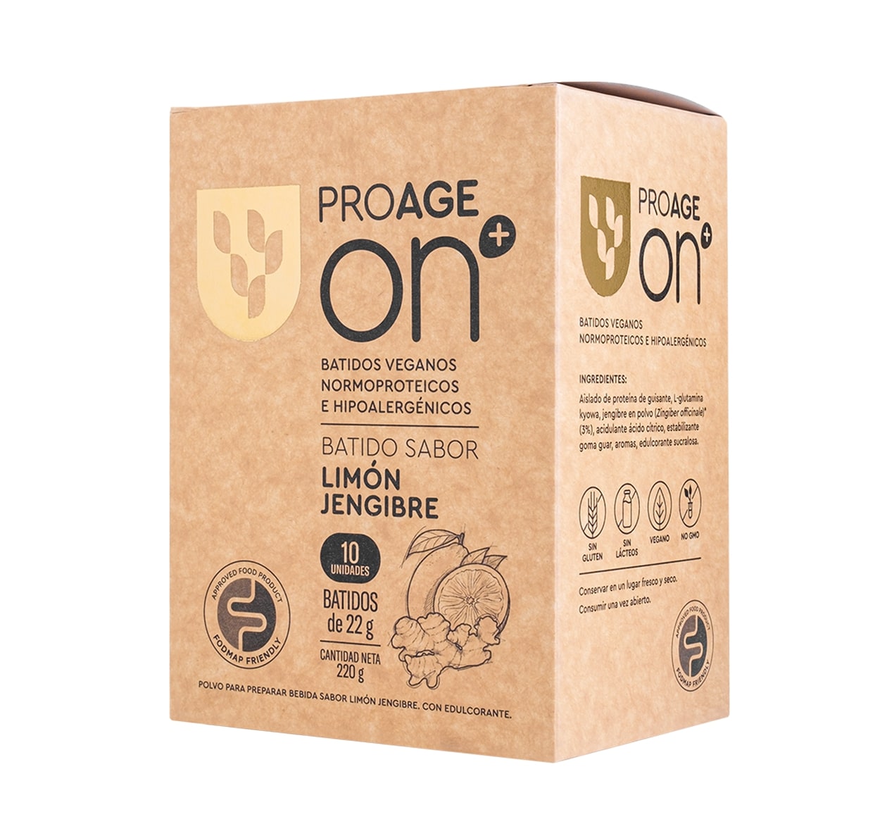 Batidos Veganos Proage Limón y Jengibre